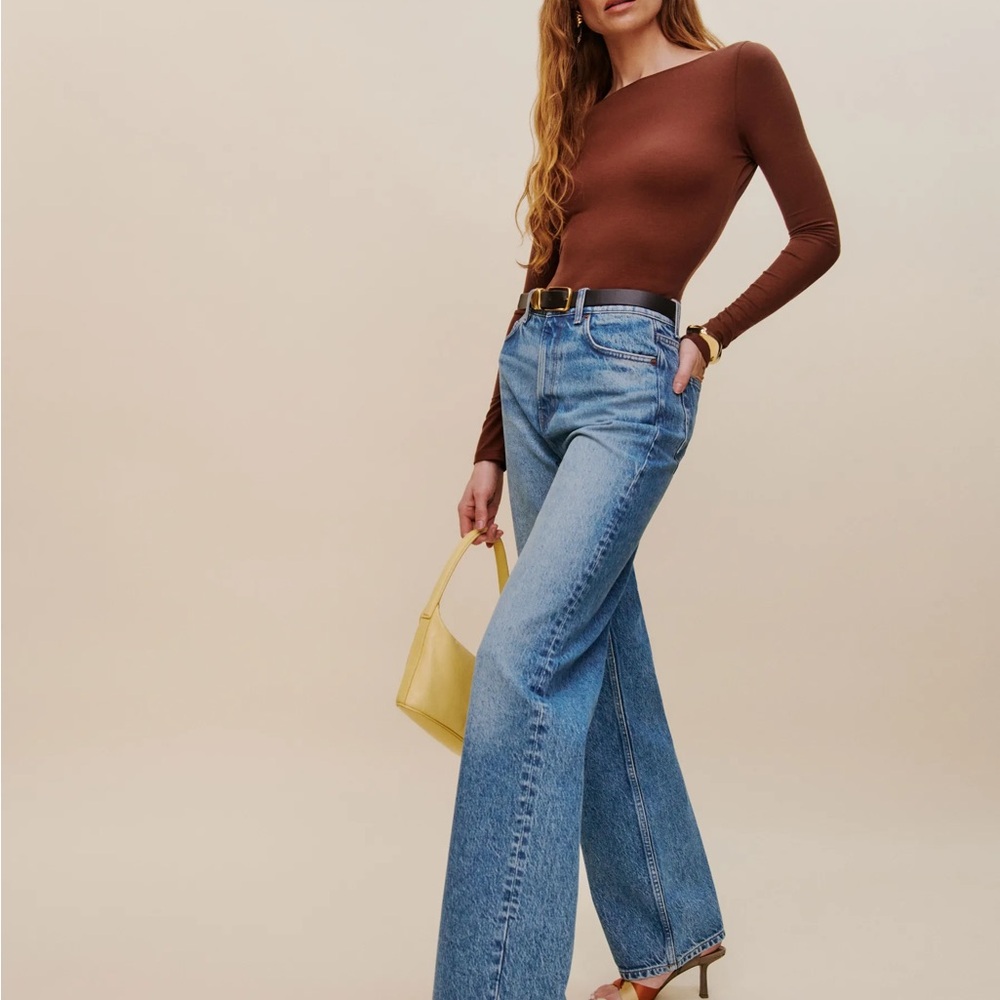 Reformation Cary High Rise Slouchy Straight Leg Jeans